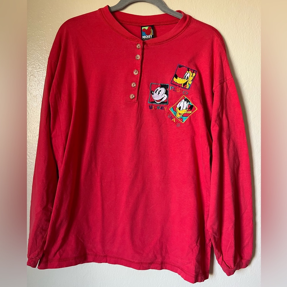 Vintage Mickey Pluto Donald Long Sleeve